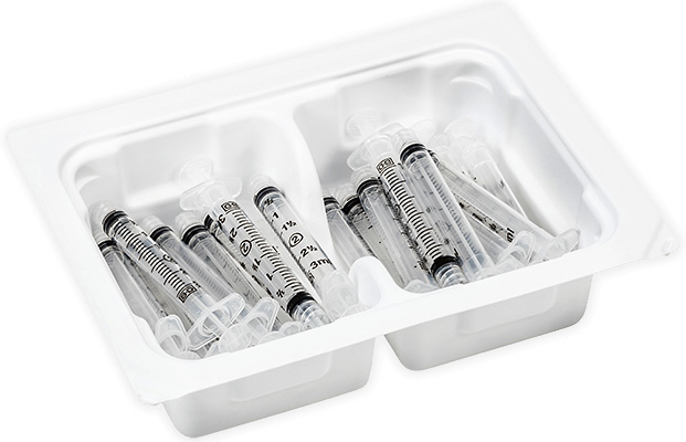 BD 20 Ml Syringes/Syringe Only, 20mL, Luer-Lok™ Tip, Sterile Convenience Pack Tray, Latex