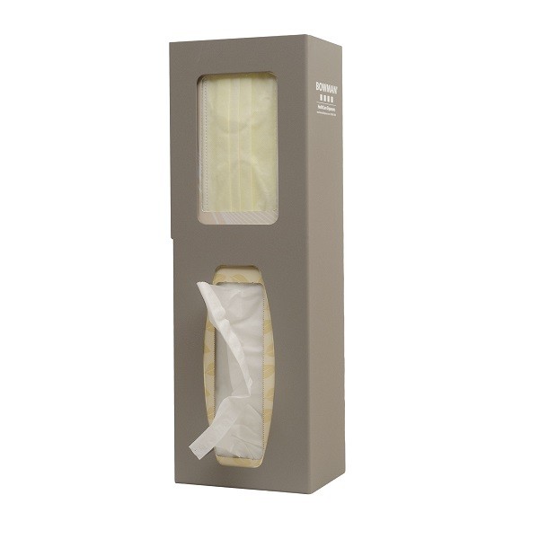 Bowman Infection Prevention Organizer/Station, Bay Gray Powder Coated Aluminum