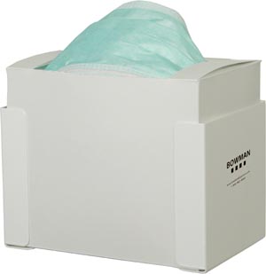Bowman Face Mask Dispenser, Surgical Tie Style, White