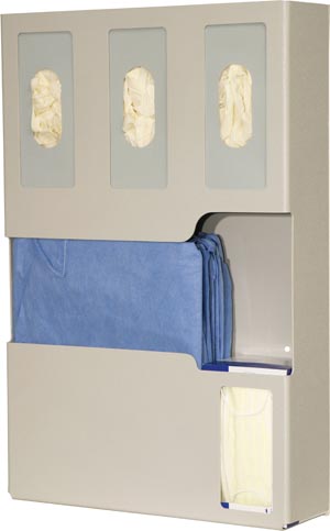 Bowman Protection Organizer, Holds Flat Pack or Launderable Gowns, Quartz