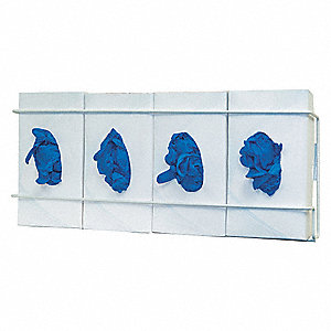 Bowman Glove Box Dispenser, Quad, White Coated Wire