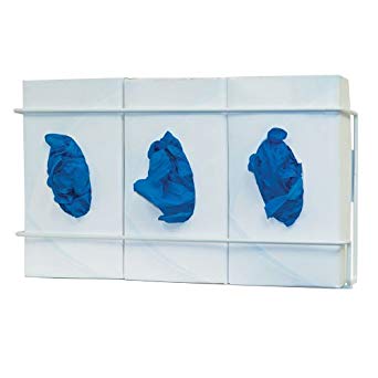 Bowman Glove Box Dispenser, Triple, White Coated Wire
