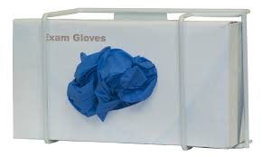 Bowman Glove Box Dispenser, Single, White Coated Wire