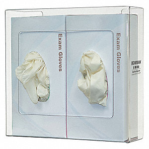 Bowman Glove Box Dispenser, Double, Narrow, Clear