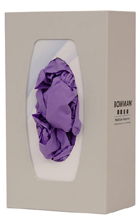 Bowman Glove Box Dispenser, Single with Flexible Springs, Quartz