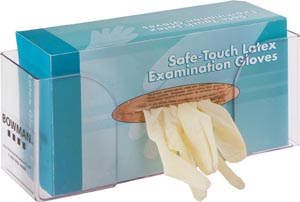 Bowman Glove Box Dispenser, Single, Clear PETG Plastic