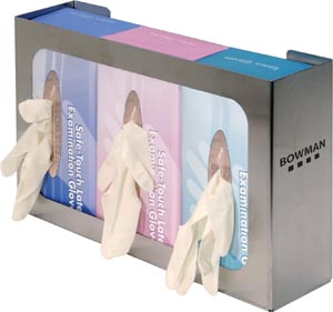 Bowman Triple Glove Dispensers, Stainless Steel