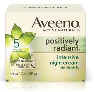 Aveeno® Positively Radiant® Intensive Night Cream w/Vitamin B3, 1.7oz