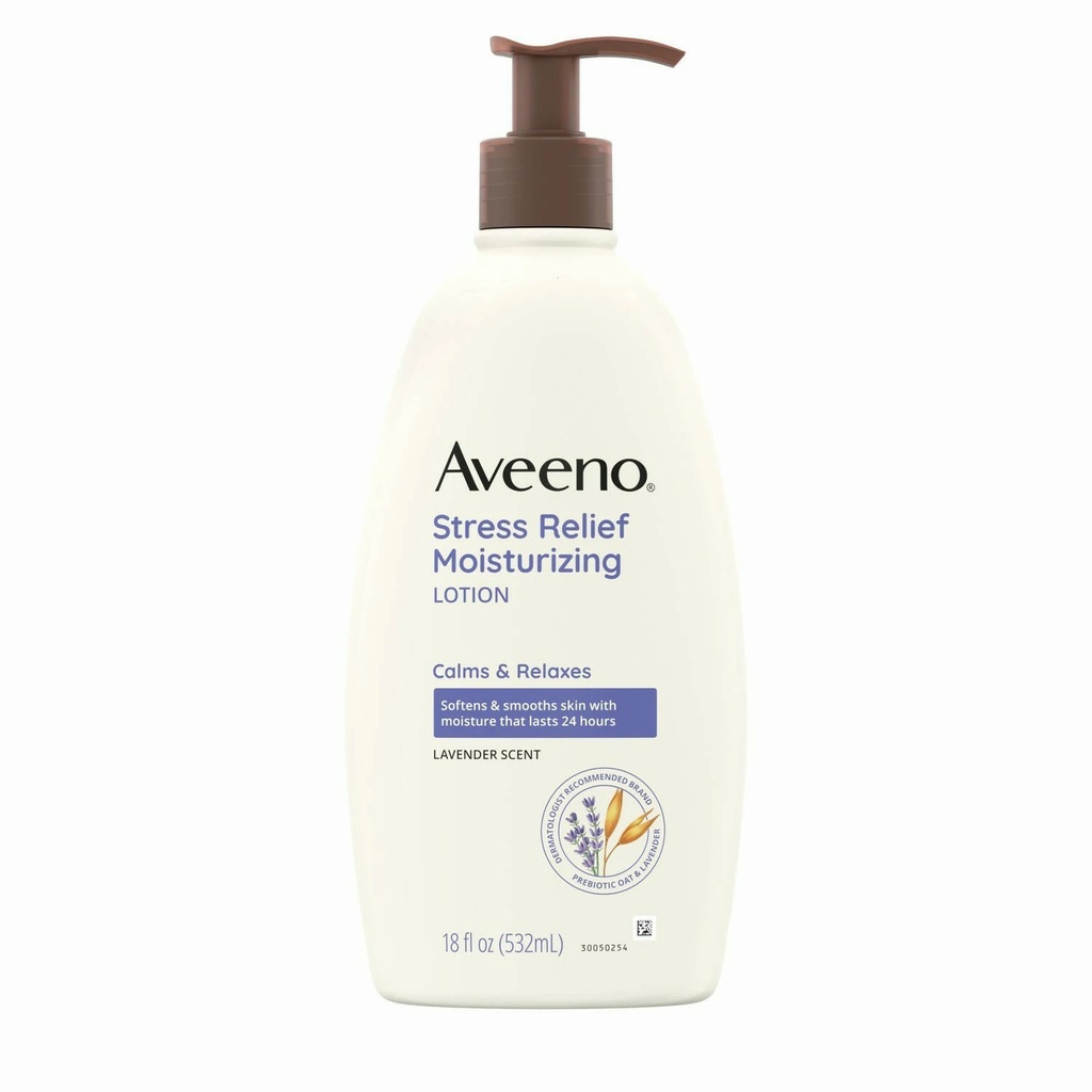 Johnson & Johnson Aveeno 18 fl oz Lavender Stress Relief Moisturizing Lotion, 12/Case