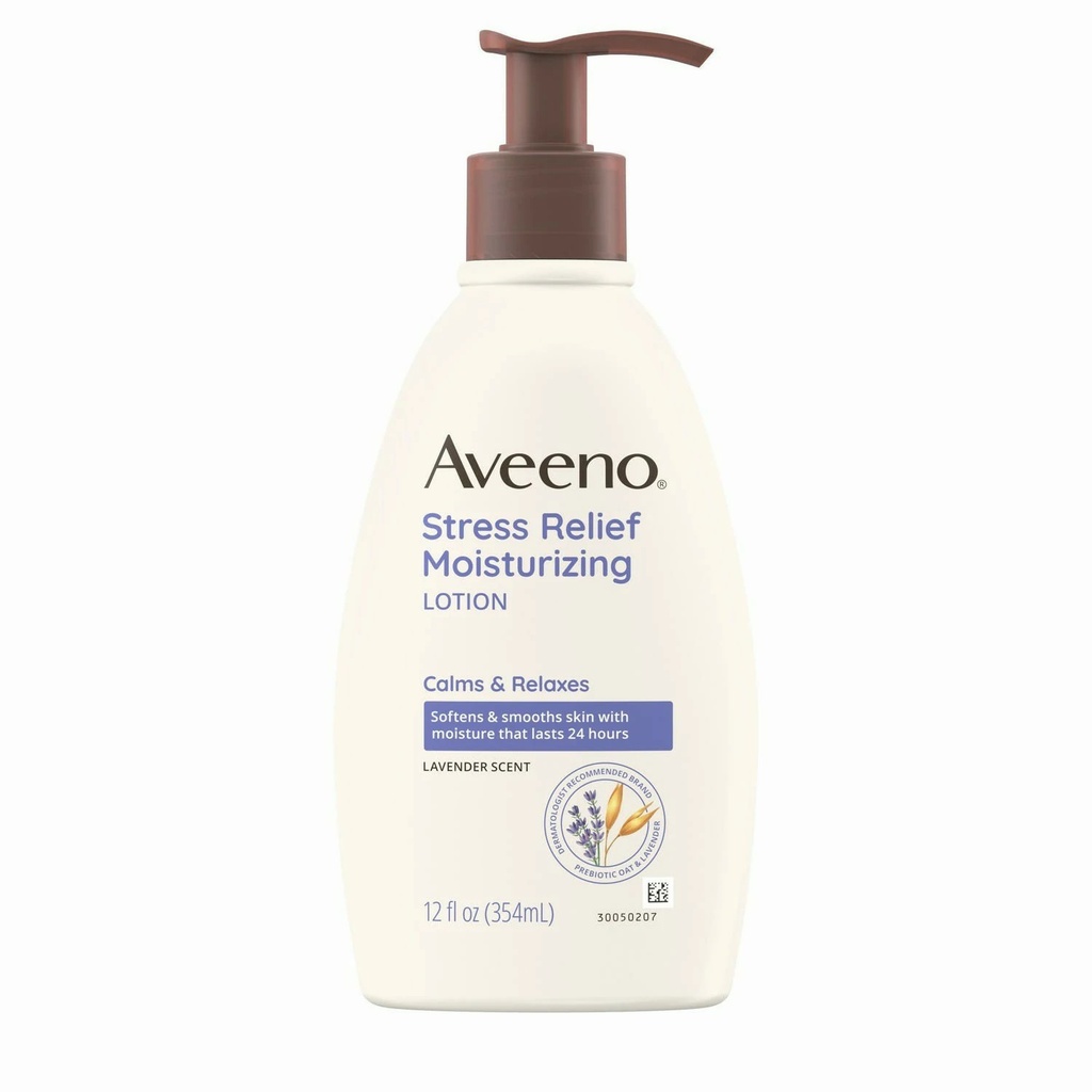Johnson & Johnson Aveeno 12 fl oz Lavender Stress Relief Moisturizing Lotion, 12/Case