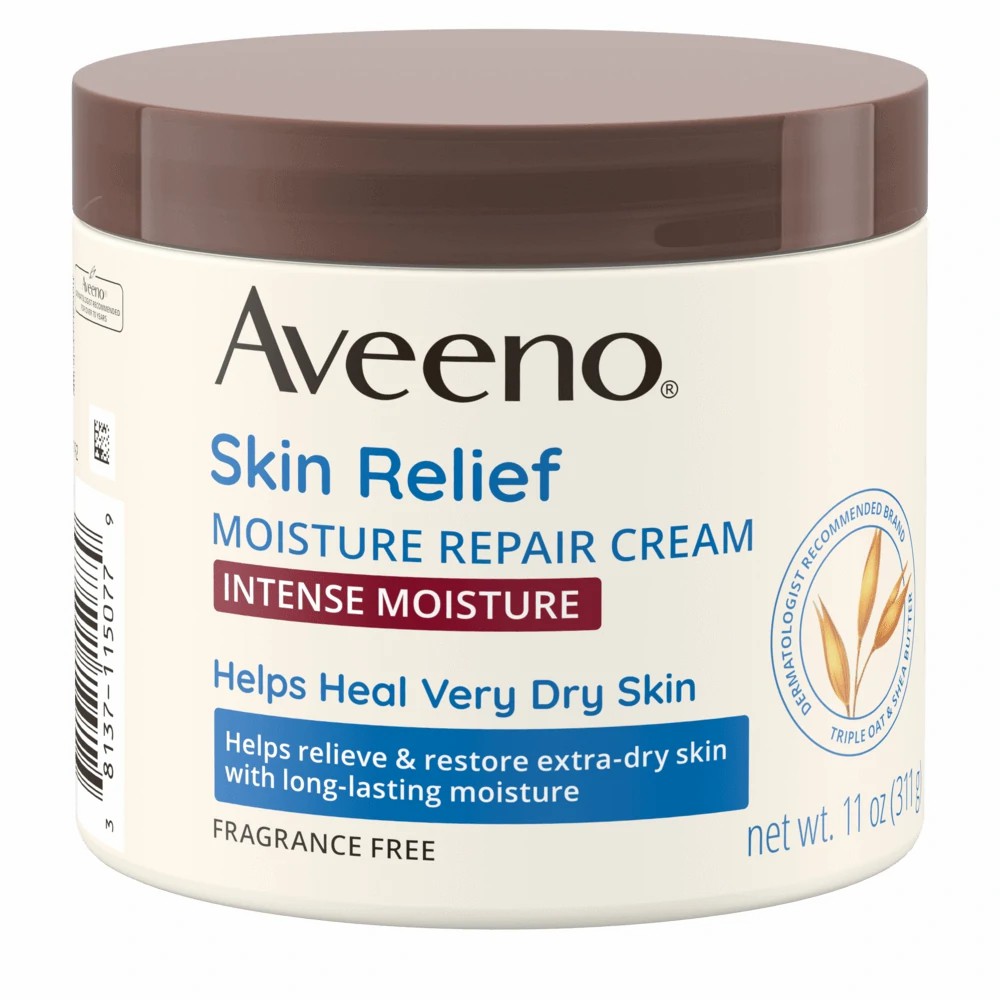 Johnson & Johnson Aveeno 11 oz Skin Relief Intense Moisture Repair Cream, 12/Case