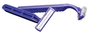 Dukal Dawnmist Grip-n-Glide® Razor, Twin Blade, Blue Plastic Guard