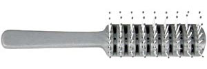 Dukal Dawnmist Hair Brush, Adult, Gray Handle with Plastic Bristles, Round Tips