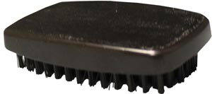 New World Imports Block Handle Hairbrush (Military Style), Black, Nylon Bristles
