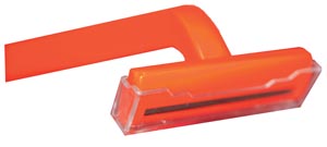 New World Imports Single Blade Razor, One-Piece Orange Handle