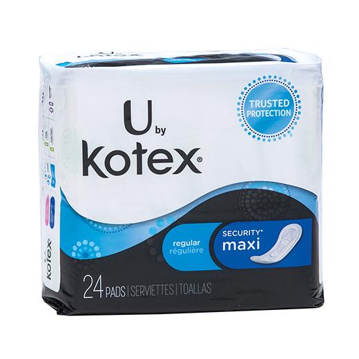 Kotex Kimberly-Clark U Premium Regular Maxi Feminine Pads, 112/Case