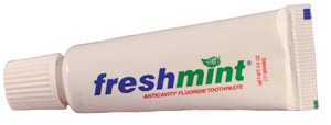 New World Imports Freshmint® Anticavity Fluoride Toothpaste, 0.6 oz, Laminated Tube
