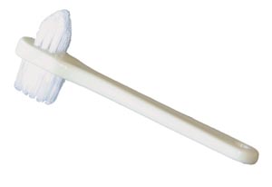 New World Imports Denture Toothbrush, Double Sided, 144/bx