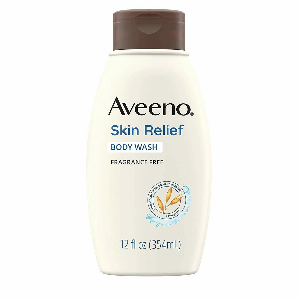 Johnson & Johnson Aveeno 12 fl oz Fragrance Free Skin Relief Body Wash, 12/Case