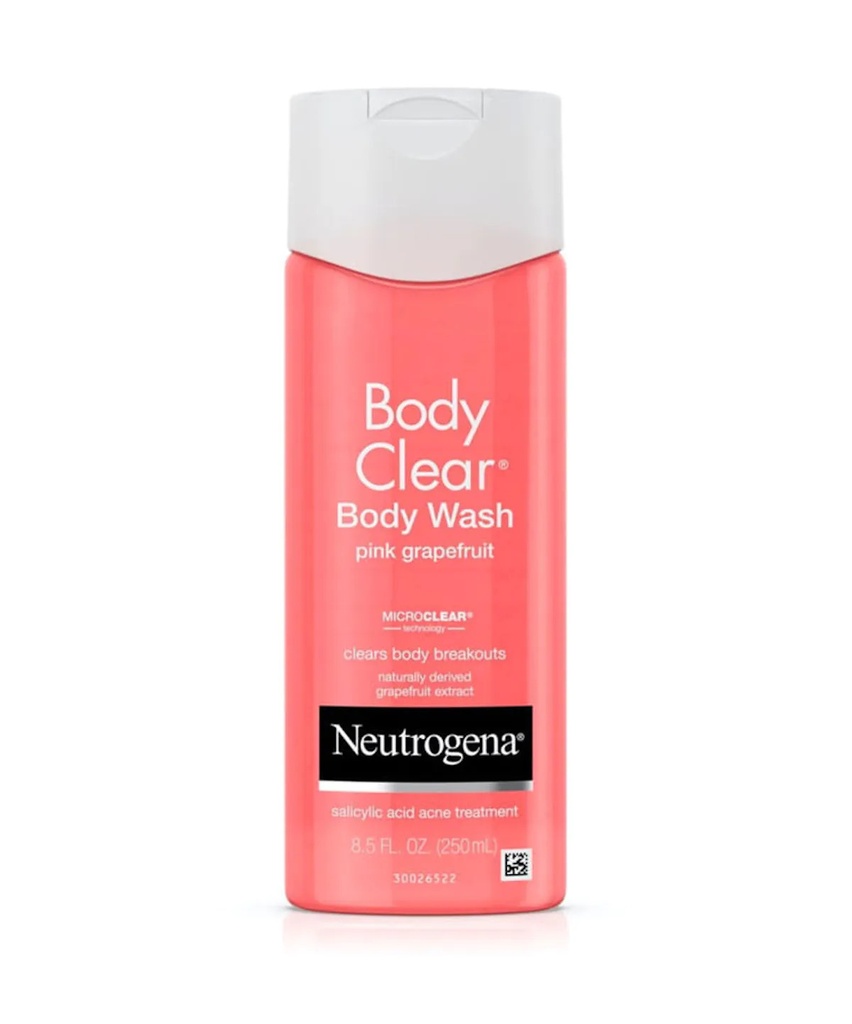 Johnson &amp; Johnson Neutrogena Body Clear 8.5 fl oz Grapefruit Body Wash, Pink, 12/Case