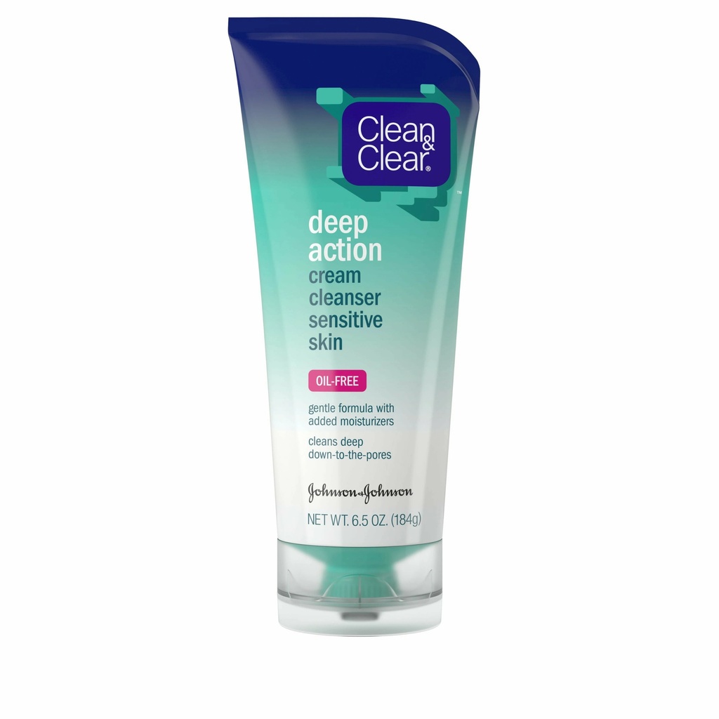Johnson & Johnson Clean & Clear 6.5 oz Deep Action Cream Cleanser, 12/Case