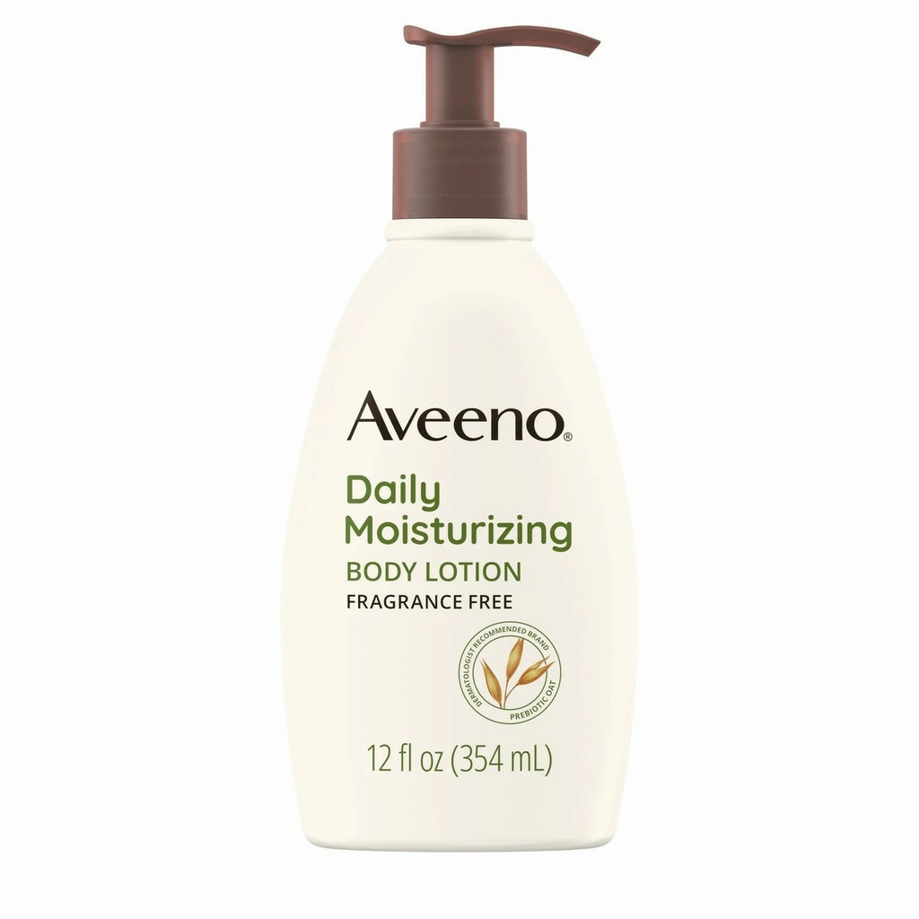 Johnson & Johnson Aveeno 12 fl oz Fragrance-Free Daily Moisturizing Body Lotion, 12/Case