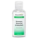 Dukal Dawnmist 2 oz Shampoo Shave Gel and Body Wash, Clear Bottle, 96/Pack