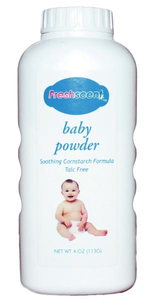 New World Imports Freshscent™ Baby Powder, Talc-Free, Soothing Cornstarch Formula, 4 oz