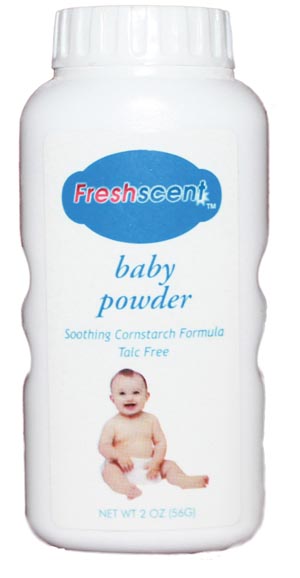 New World Imports Freshscent™ Baby Powder, Talc-Free, Soothing Cornstarch Formula, 2 oz