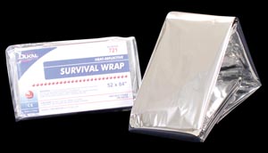 Dukal Emergency Blankets - Survival Wrap, 52" x 84", Silver, Heat Reflective