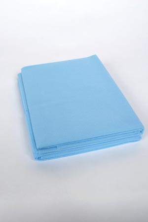 ADI Stretcher Sheets/Fitted Cot Sheet, Standard Weight, Medium Blue, 30&quot; x 72&quot;