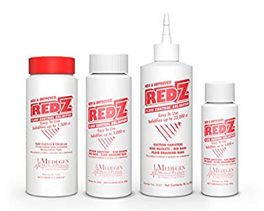 Medegen Solidifiers - Red-Z, Single-Dose Bottle, Up to 3000cc, 75/cs