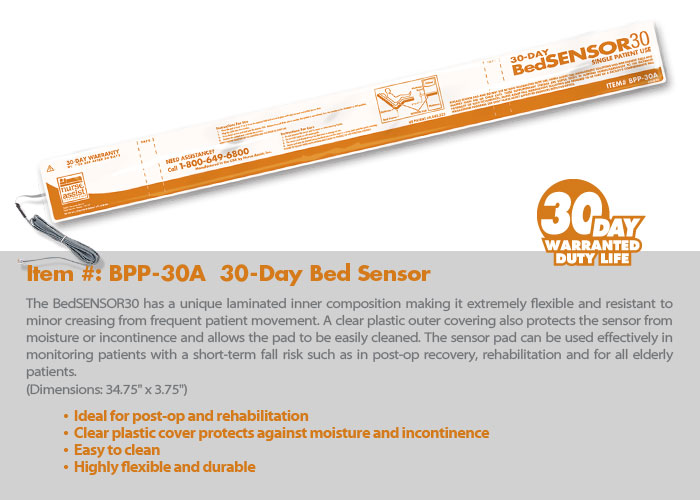 Nurse Assist Fall Sensors - Sensor Pad, Bed, 30-Day