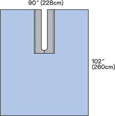 3M™ Surgical Steri-Drape™ Adhesive Split Sheet, 89" x 102", U-Slot Aperture