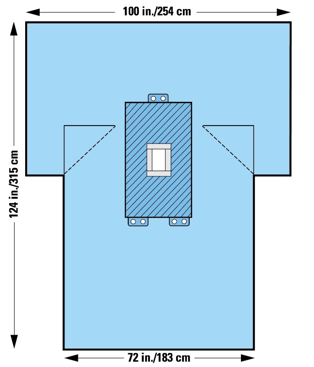 Halyard Health, Laparotomy Drape, 100x72x124"