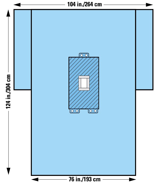 Halyard Health, Laparotomy Drape, 104x76x120"
