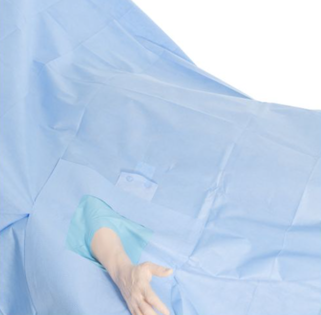 Halyard Drapes, Hand Drape, 114" x 142", Sterile