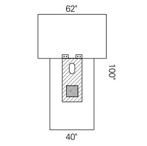 Halyard Drapes, Cystoscopy "T" Drape, Sterile, 62" x 40" x 100"