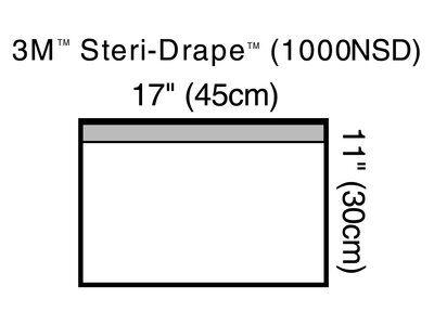 3M™ Steri-Drape™ Towel Drapes, Small, 11" x 17", Non-Sterile, Clear Plastic, Adhesive Strip