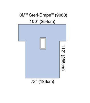 3M™ General Surgery Drapes Steri-Drape™ Laparotomy Drape, 72" x 112"