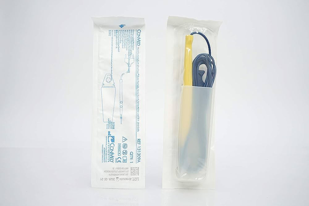 Conmed Goldline Push Button Disposable Electrosurgical Hand Control Pencil with 10ft Cable and Safety Holster, 40/Case