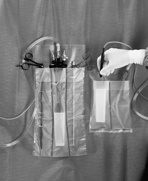 3M™ Steri-Drape™ Instrument Pouch Holds Long Instruments, 9 5/8" x 18", 3 Compart., 2 Adh. Strps