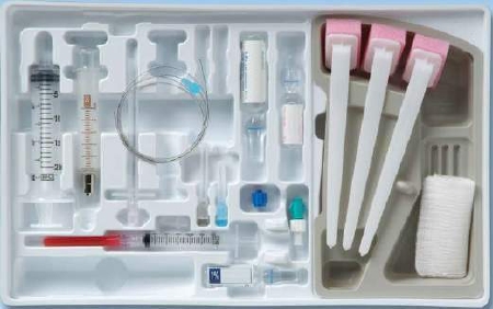 BD Continuous Epidural Trays w/ 18 Gauge x 1 1/2 inch Short Bevel Needle & Blue Paper Drape, 10/Case