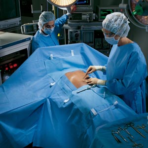 Halyard Laparotomy Pack IV, Sterile Pack Contains: (2) Large ULTRA Fab-Reinf. Surg. Gwn