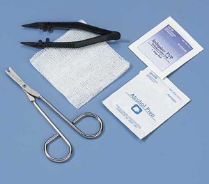 Busse Suture Removal Sets, Post-Grip™ Forceps, Alcohol Prep Pad, & Iodophor PVP Prep Pad