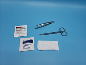 Busse Suture Removal Kits, 1 Metal Forceps instead of Adson Serrated Forceps, Sterile