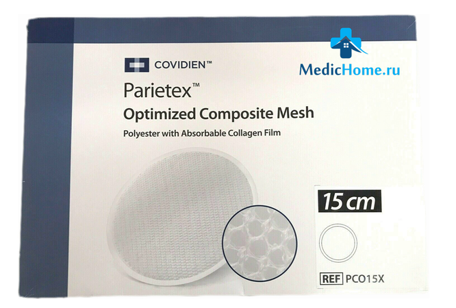 Medtronic Parietex™Optimized Compos Mesh&amp;Absorbatack™30 Fixation Device w/o Sutures, 15cm Round