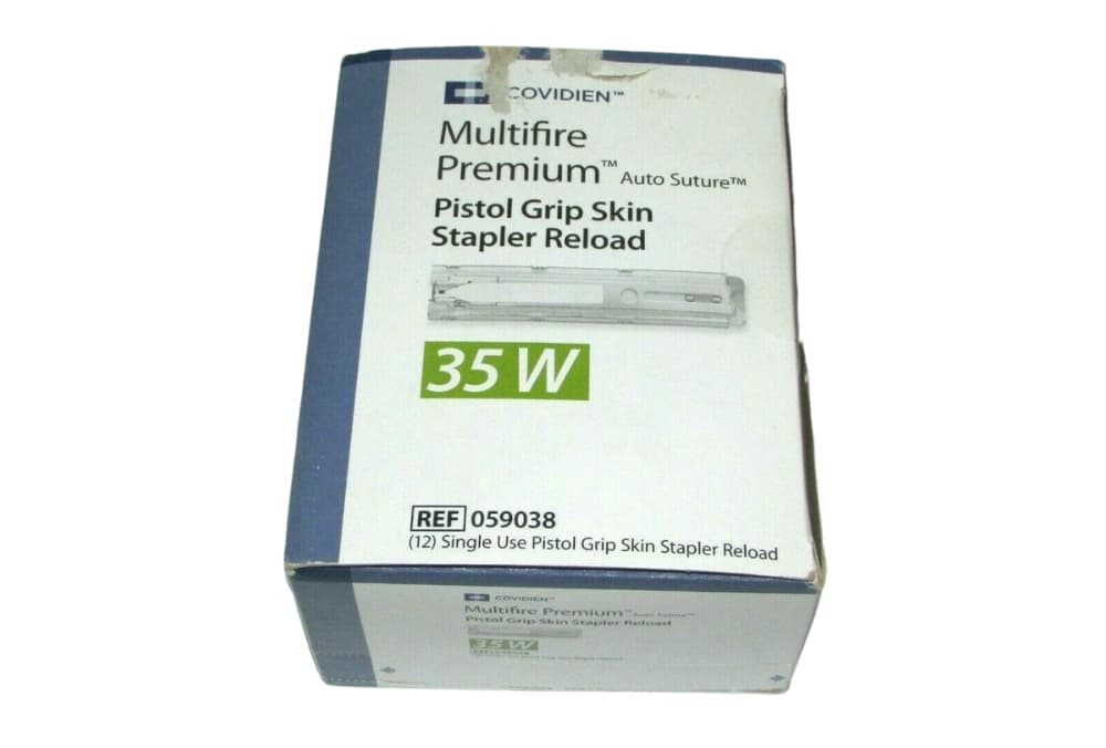 Medtronic Multifire Premium 35 Wide Staples Single Use Skin Stapler Reload, 12/Box