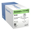 Surgical Specialties Sharpoint Plus 5-0 PC-3 Nylon Nonabsorbable Suture with Needle and Black, 12 per Box