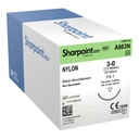 Surgical Specialties Sharpoint Plus 3-0 18 inch Nylon Nonabsorbable Suture with Needle and Black, 12 per Box